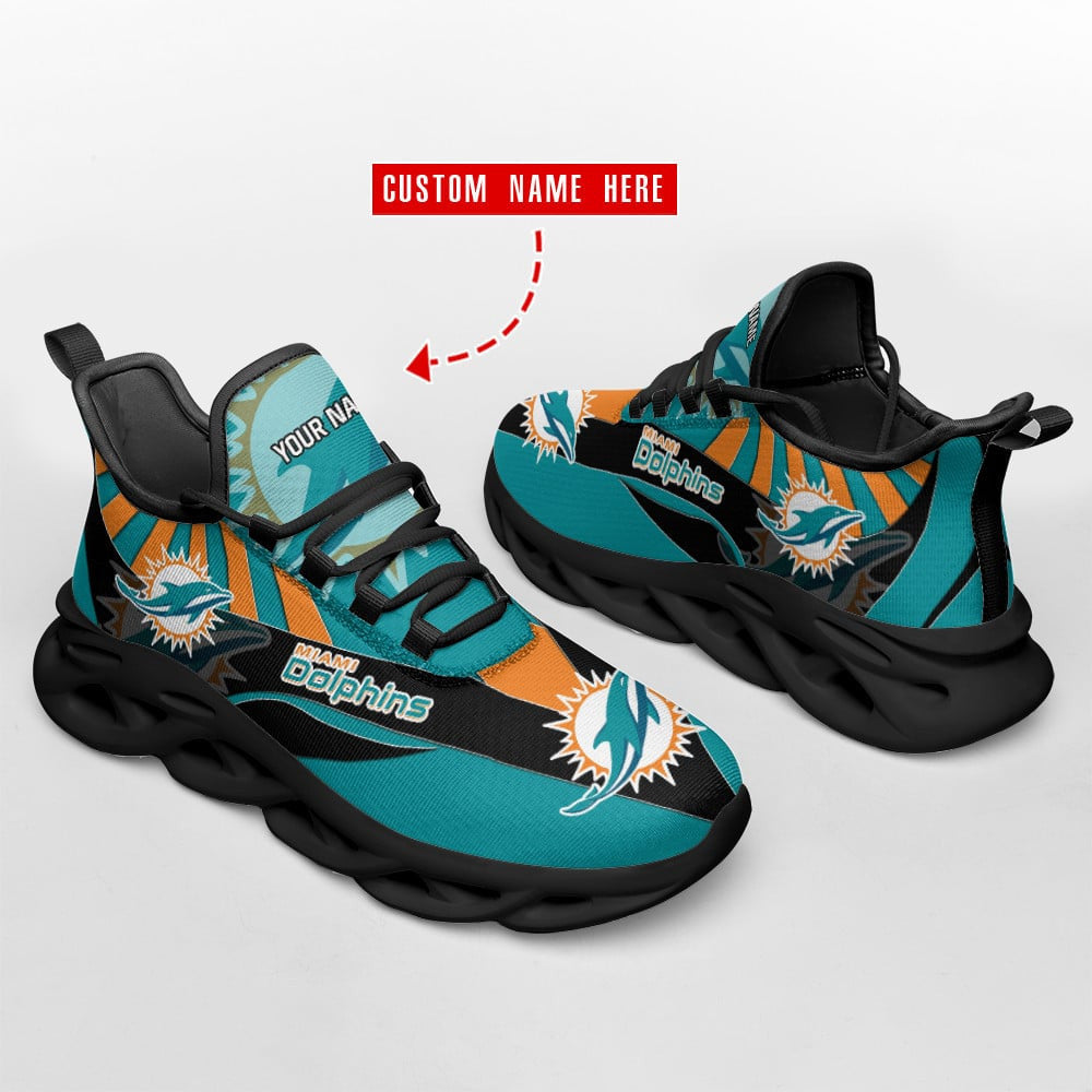 Miami Dolphins Personalized Yezy Running Sneakers SPD451