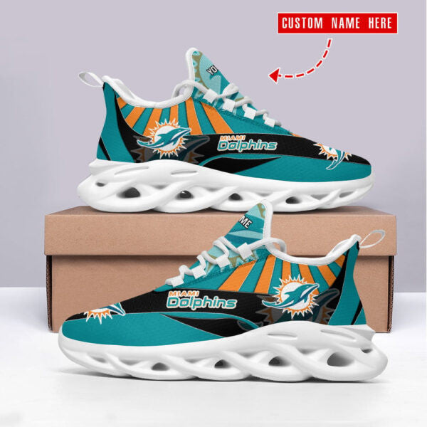 Miami Dolphins Personalized Yezy Running Sneakers SPD451