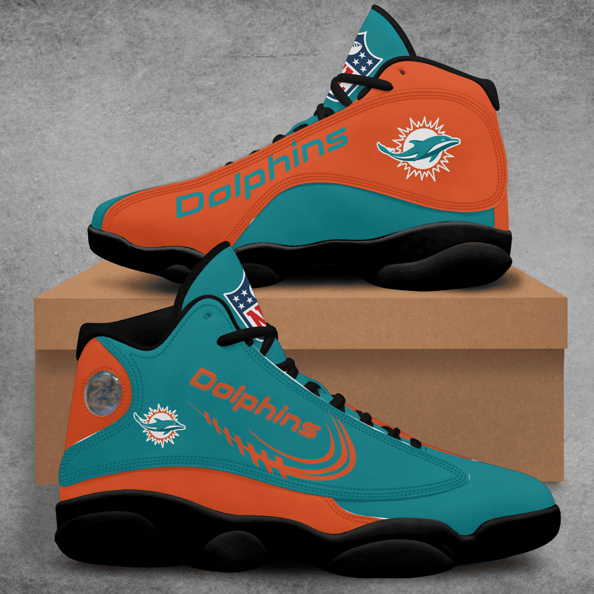 NFL Miami Dolphins Air Jordan 13 Shoes Nicegift AJDG5R4