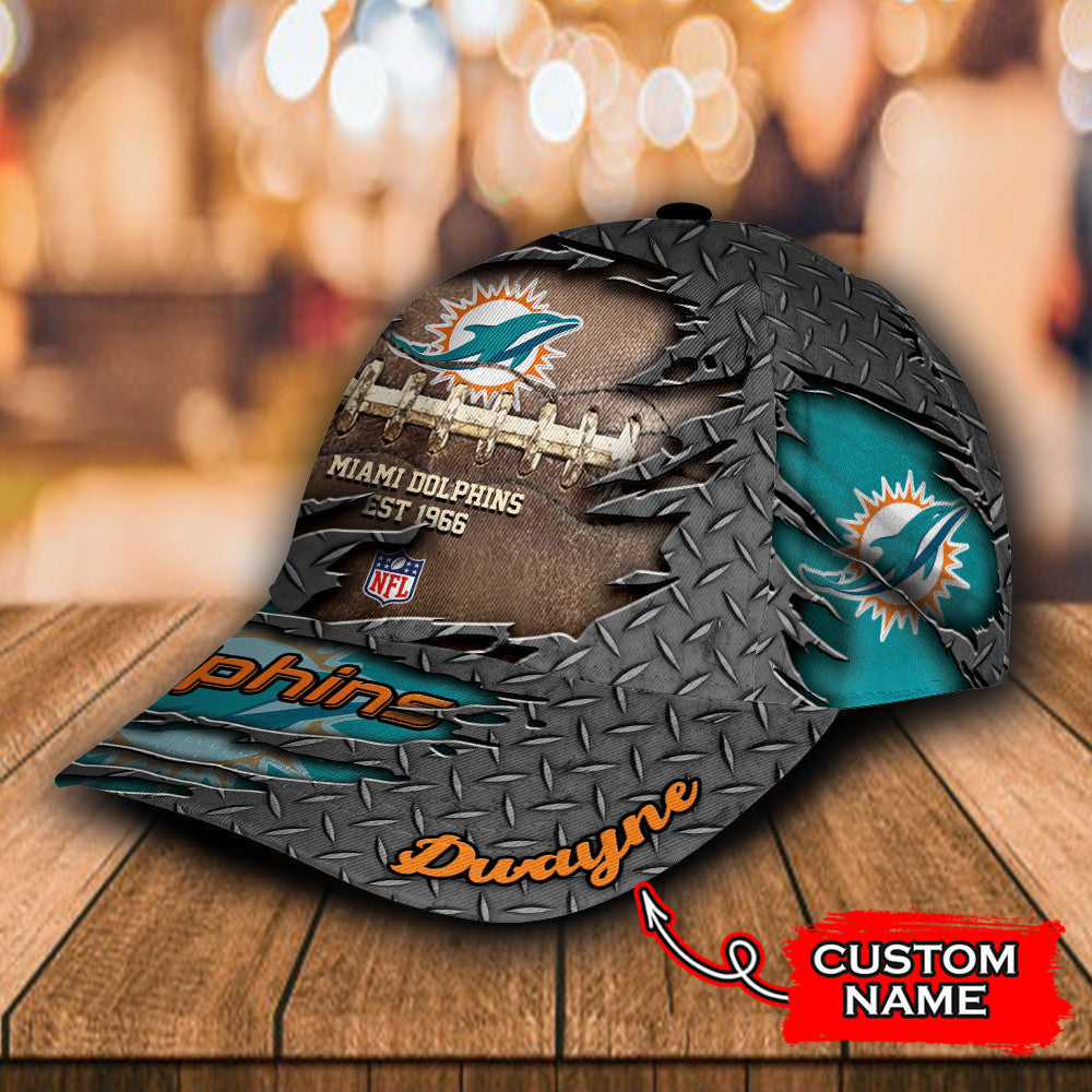 NFL Miami Dolphins (Your Name) 3D Cap Nicegift 3DCF0U4