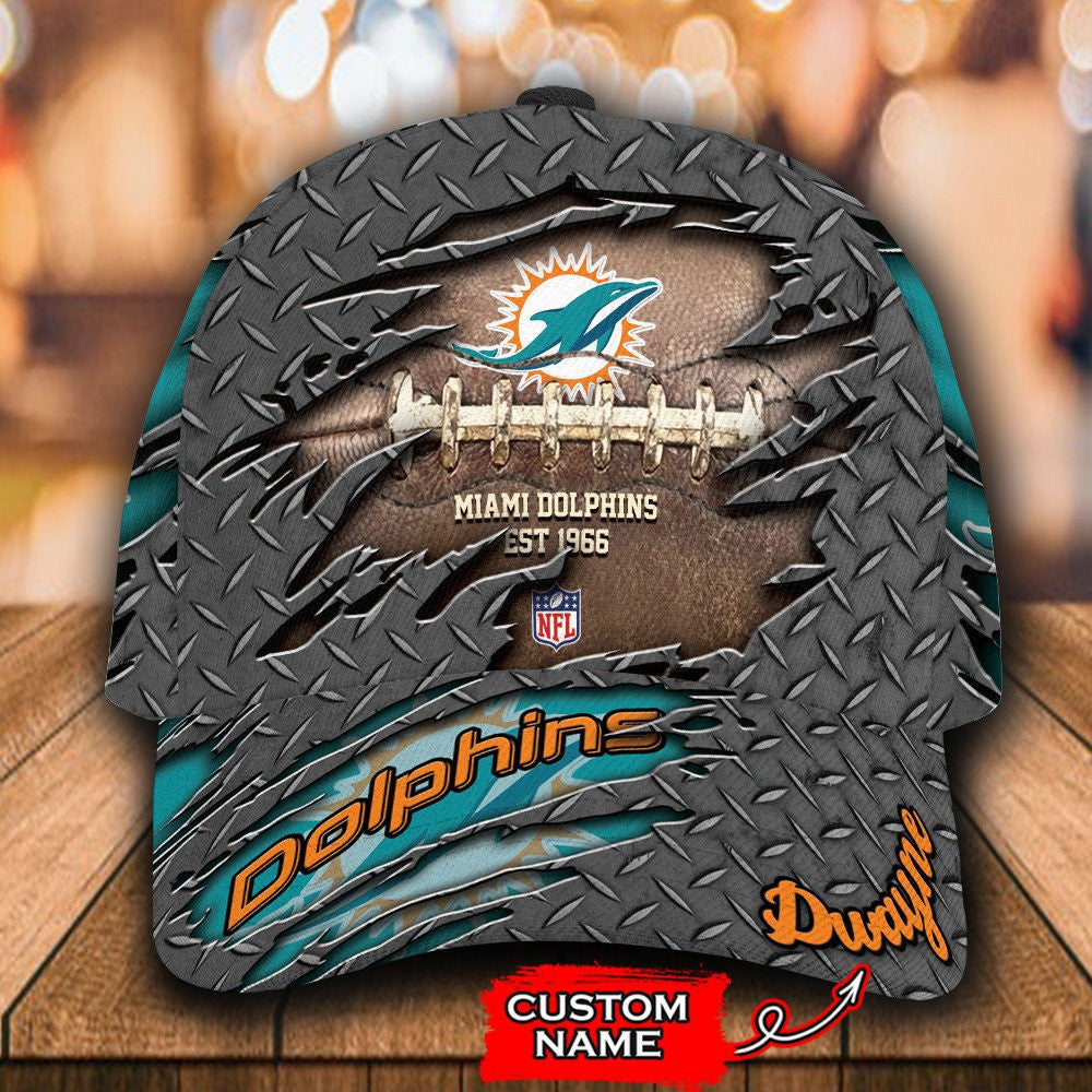 NFL Miami Dolphins (Your Name) 3D Cap Nicegift 3DCF0U4