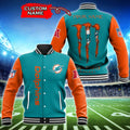 NFL Miami Dolphins (Your Name) Baseball Jacket Nicegift BJAB0D5