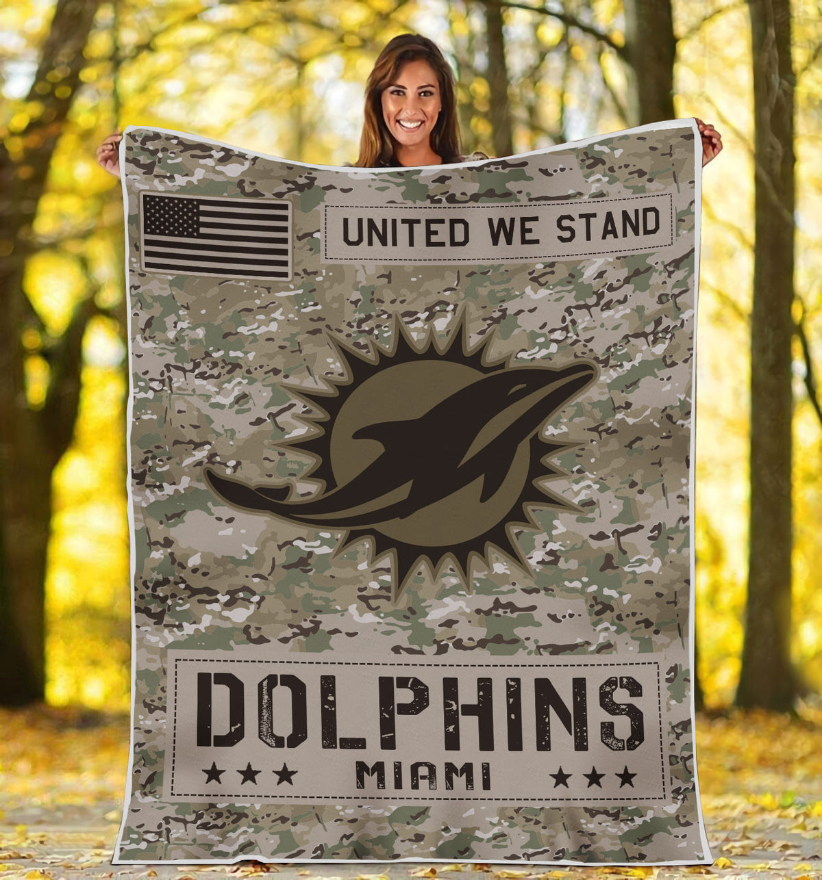 NFL Miami Dolphins Fleece Blanket & Quilt Nicegift BLQR9X1