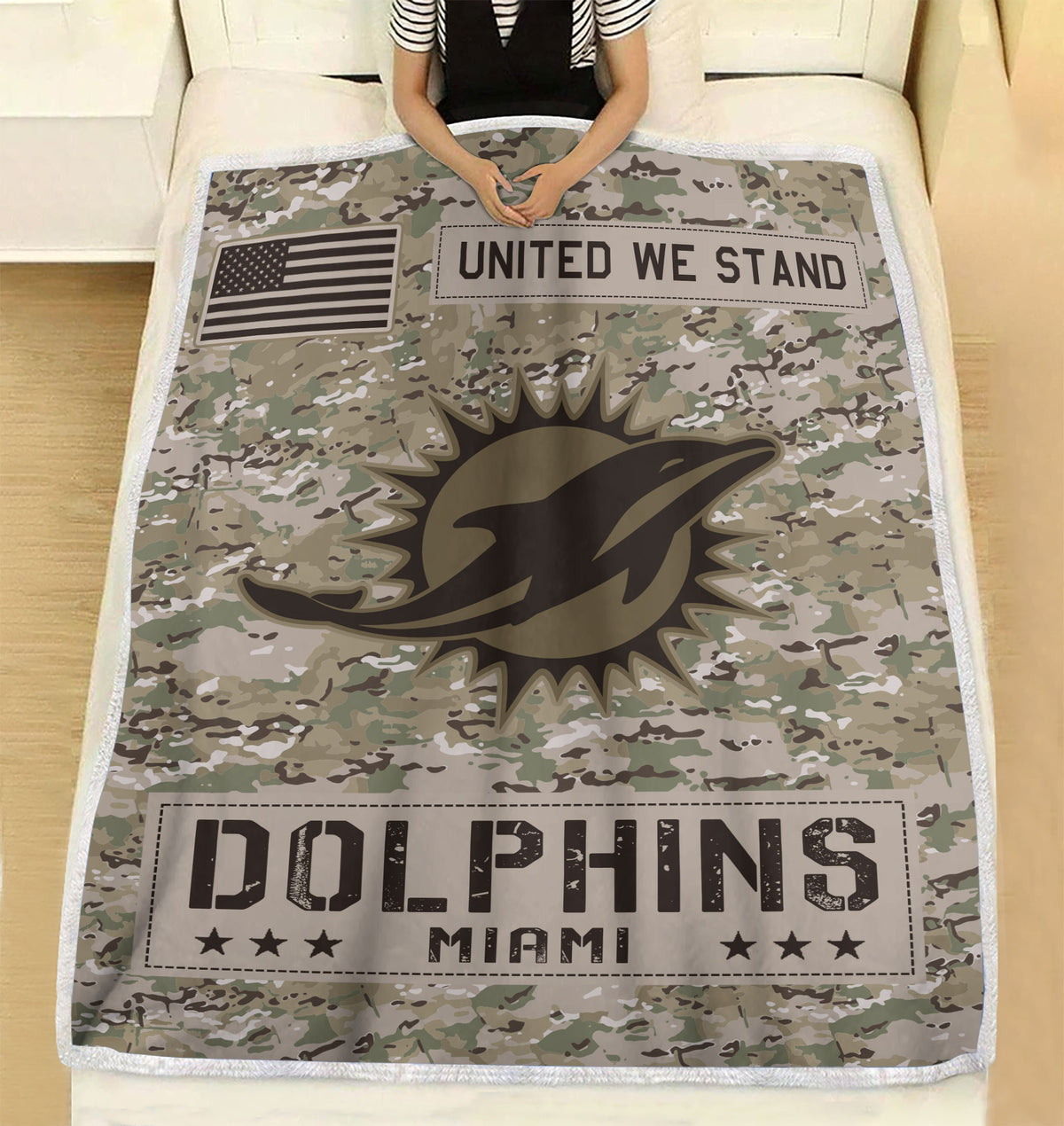 NFL Miami Dolphins Fleece Blanket & Quilt Nicegift BLQR9X1