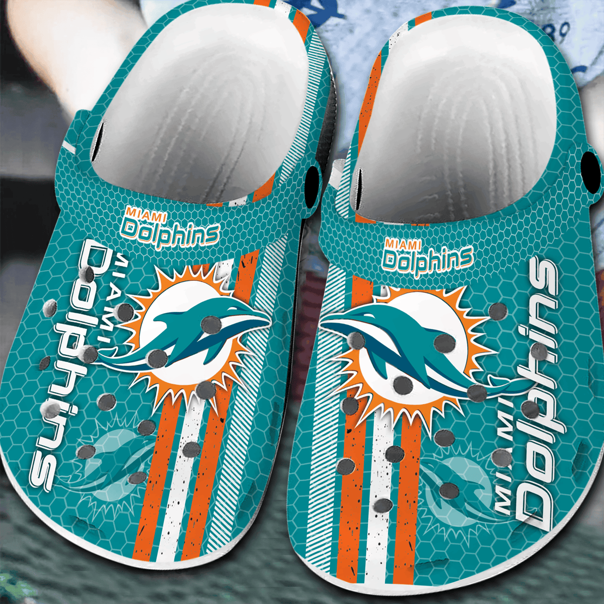 NFL Miami Dolphins Clogs Shoes Nicegift CRST7P2