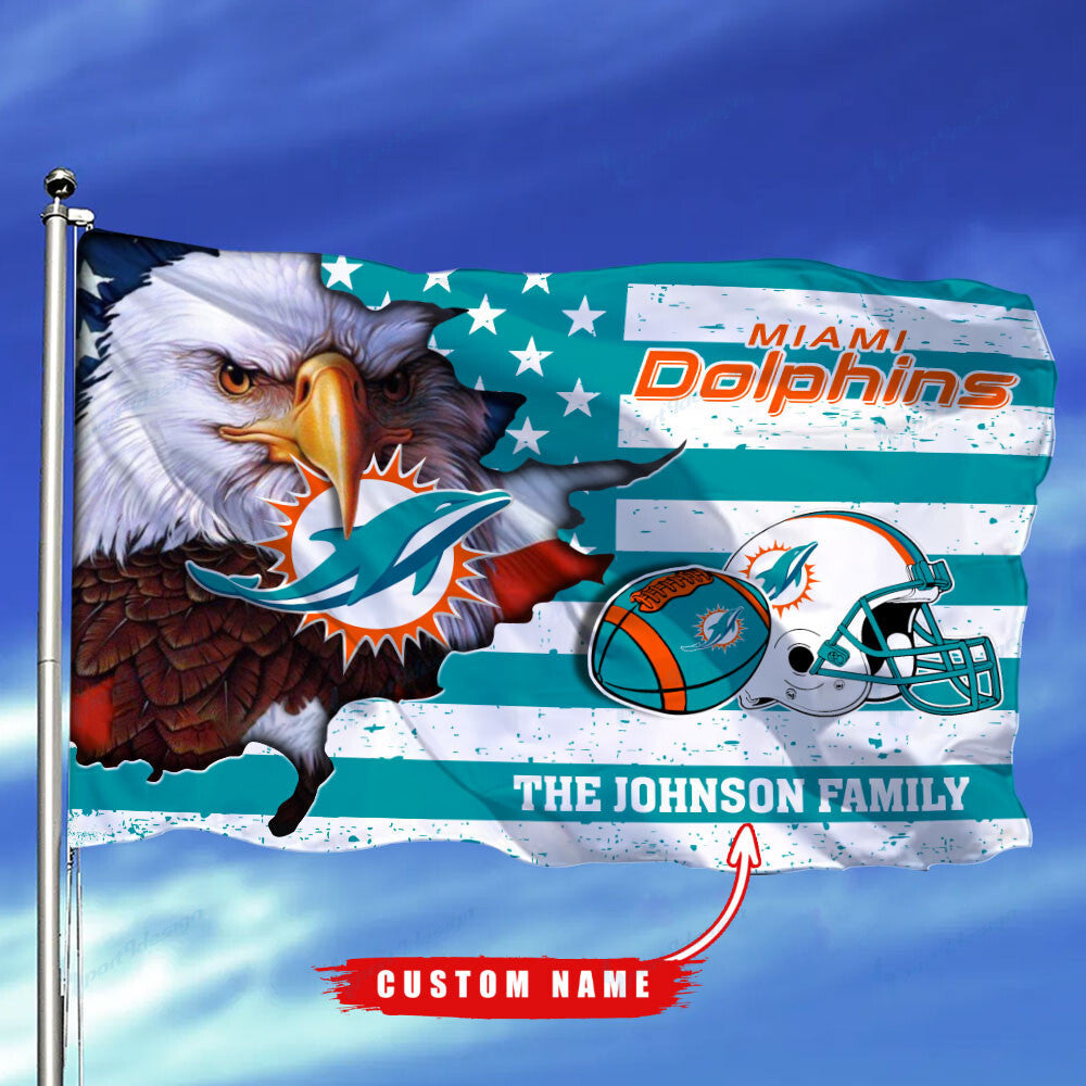 Miami DolphinsFlagCustom Name FL981