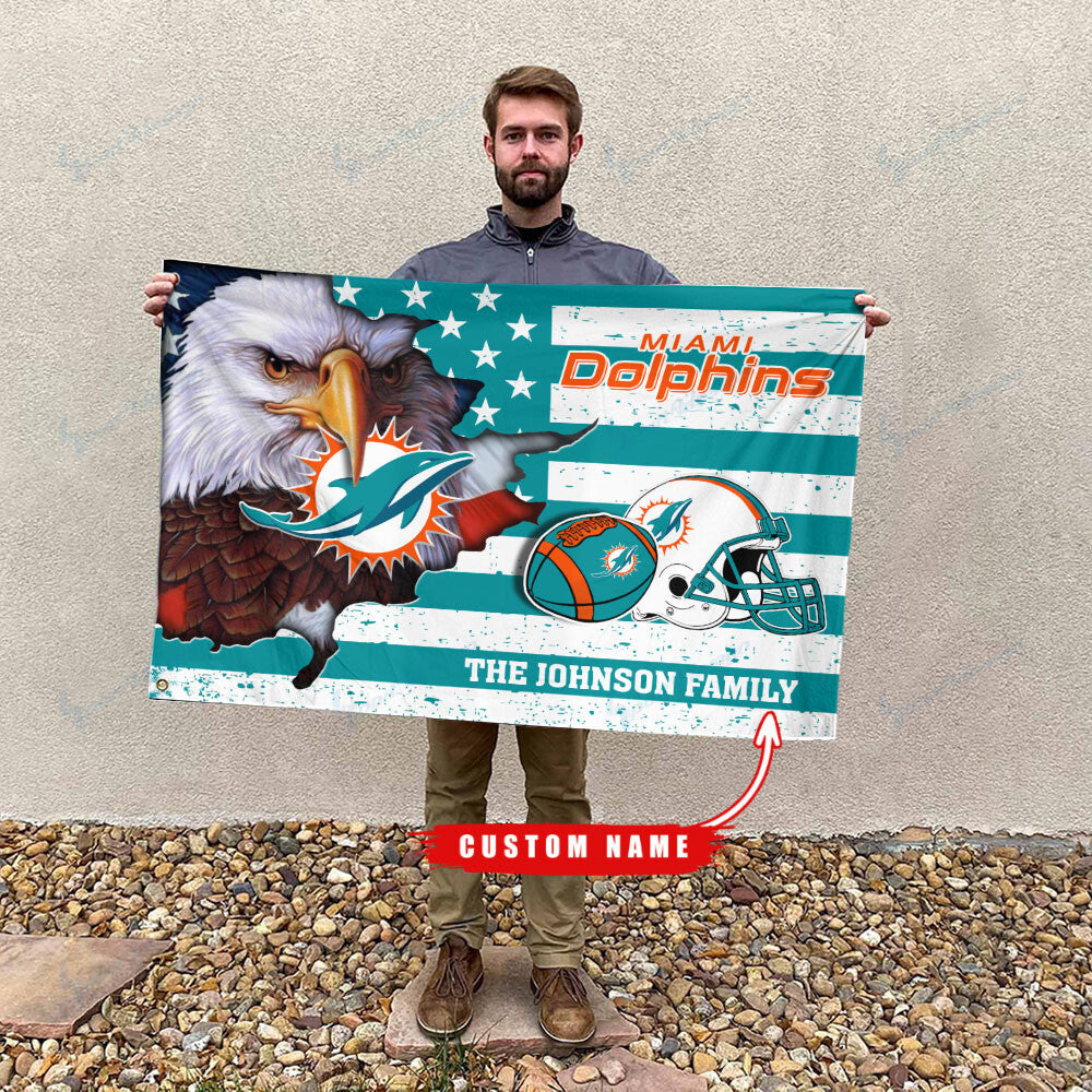 Miami DolphinsFlagCustom Name FL981