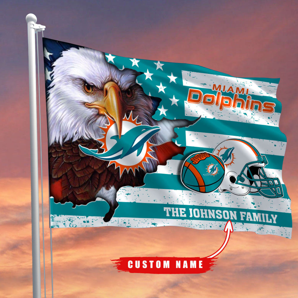 Miami DolphinsFlagCustom Name FL981