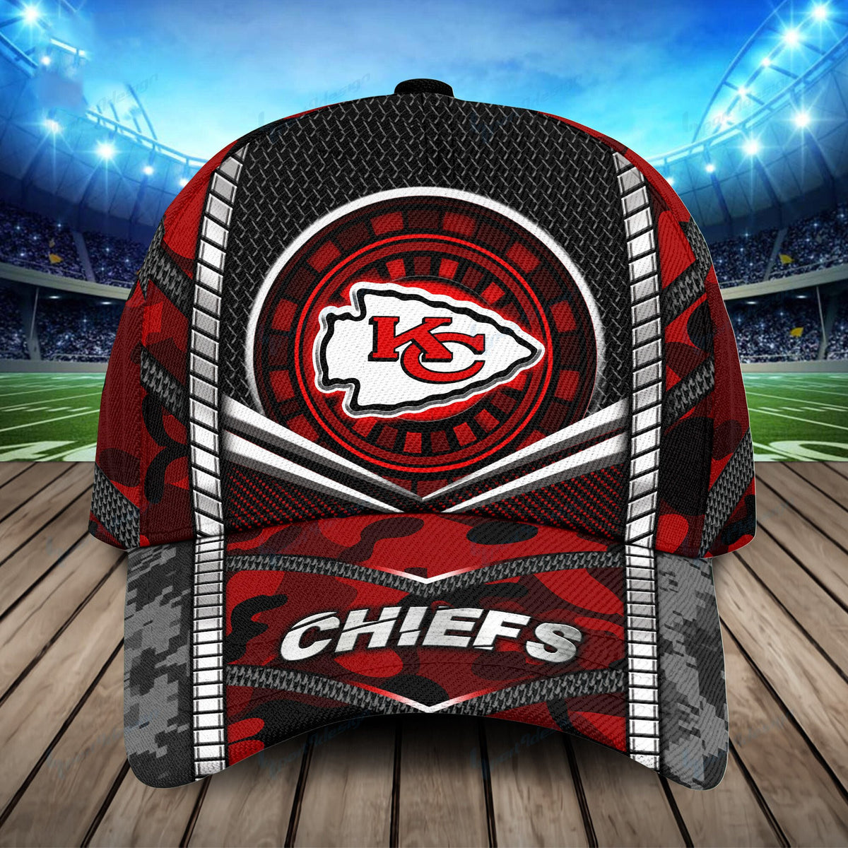 NFL Kansas City Chiefs 3D Cap Nicegift 3DCN5B3