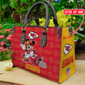 NFL Kansas City Chiefs Mickey Mouse (Your Name) Women 3D Small Handbag Nicegift WSHA7O1