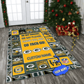 Green Bay Packers Personalized Premium Rectangle Rug 26