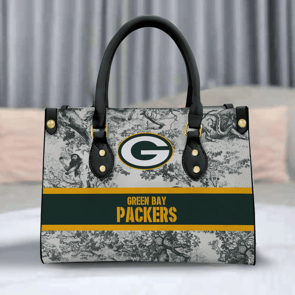 Green Bay Packers Personalized Leather Hand Bag BB325