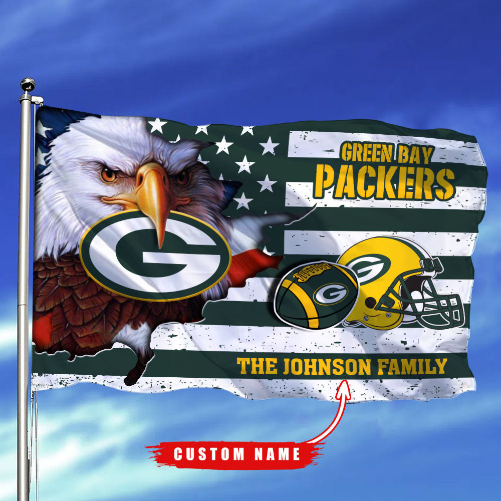 Green Bay PackersFlagCustom Name GR8390