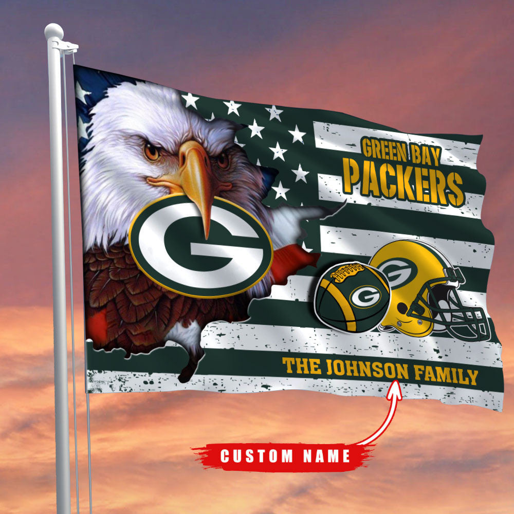 Green Bay PackersFlagCustom Name GR8390