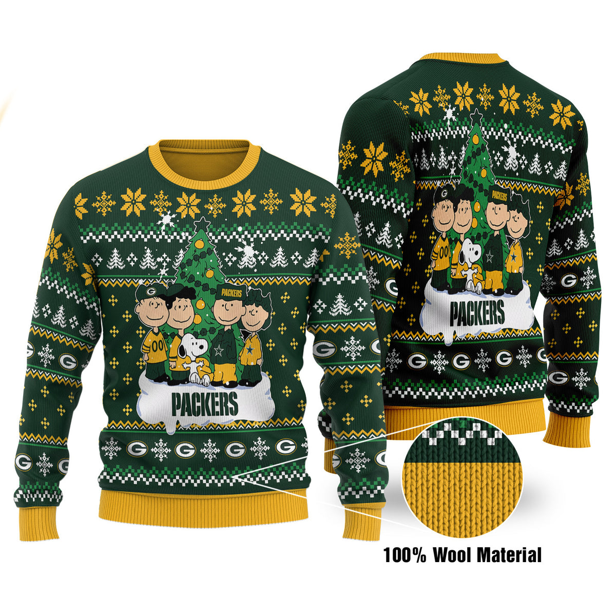 Green Bay Packers Christmas Woolen Sweater BGSWT152