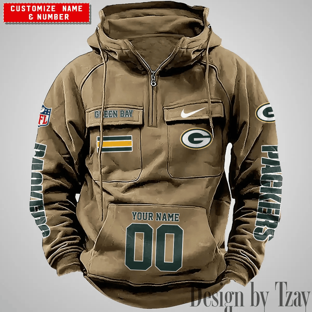 Green Bay Packers Vintage Men Hoodie AZVMHD391