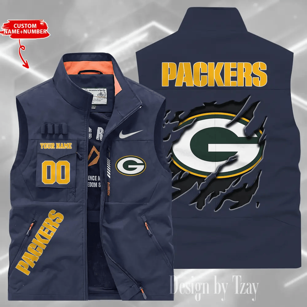 Green Bay Packers Sleeveless Jacket Multicolor S9SLJK077