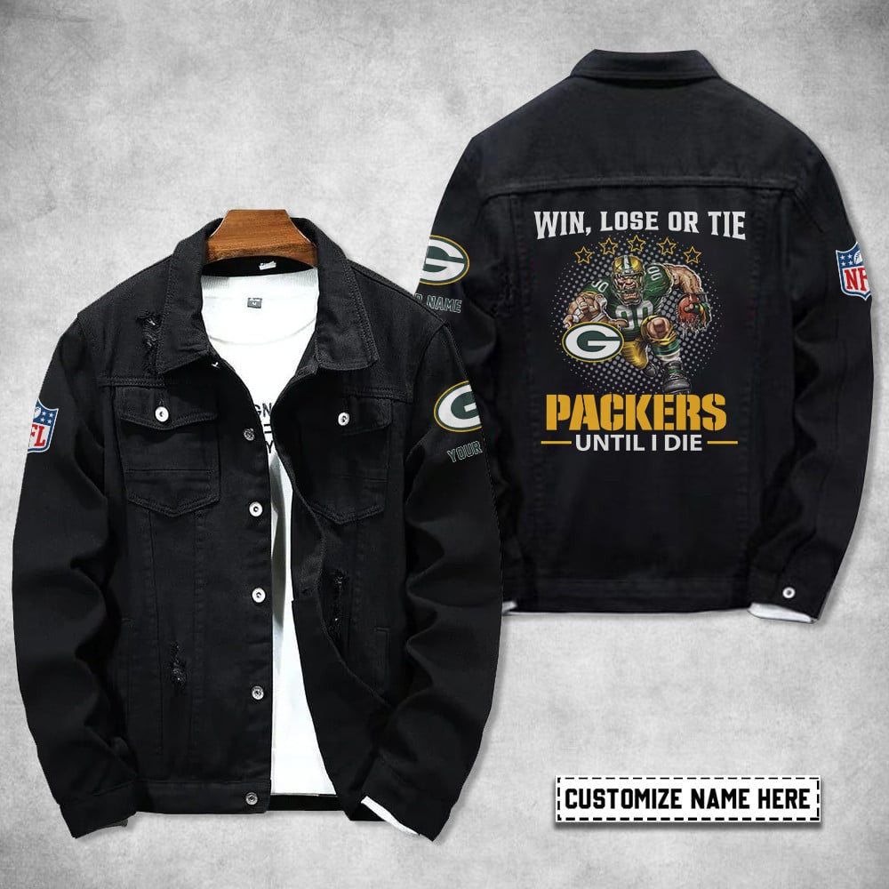 Green Bay Packers Personalized Premium Denim Jacket S9DJ051