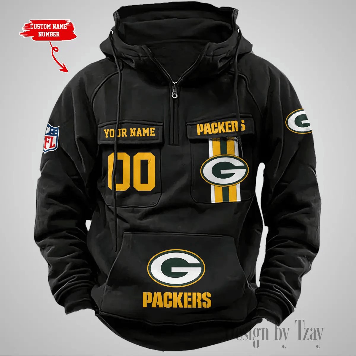 Green Bay Packers Vintage Men Hoodie AZVMHD423