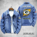 Green Bay Packers Personalized Premium Denim Jacket S9DJ052