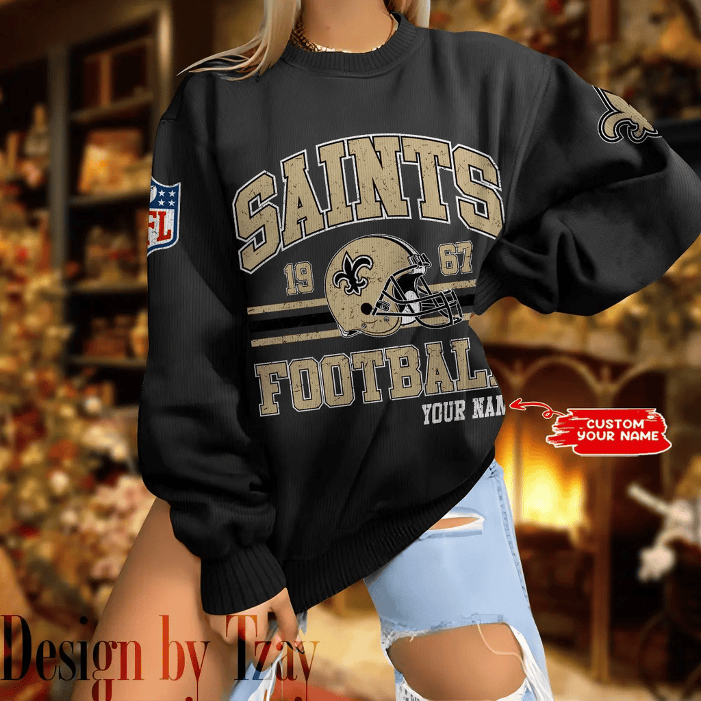 New Orleans Saints Personalized Fashion Design New Woolen Sweater  BGSWT298