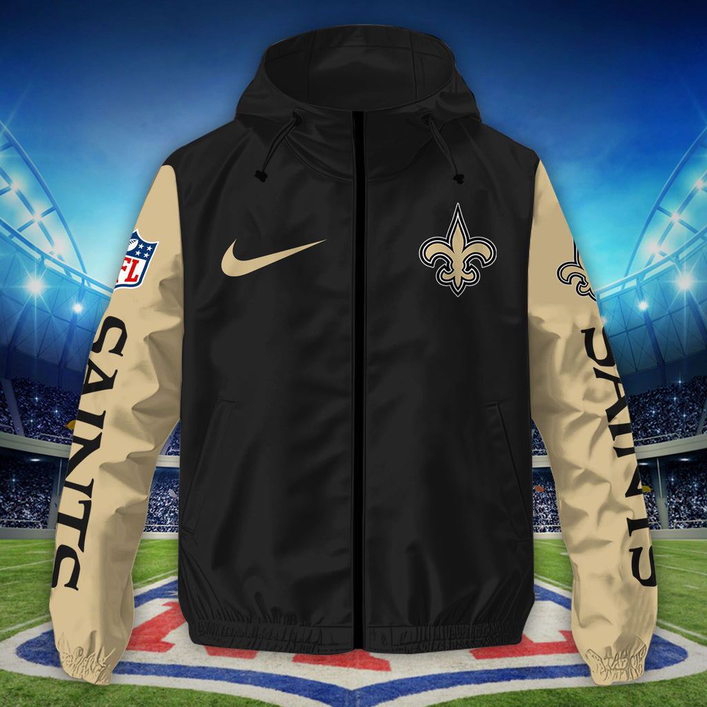 New Orleans Saints Custom Windbreaker Outdoor Jacket Sport Fan Gift SPTWJACKET055