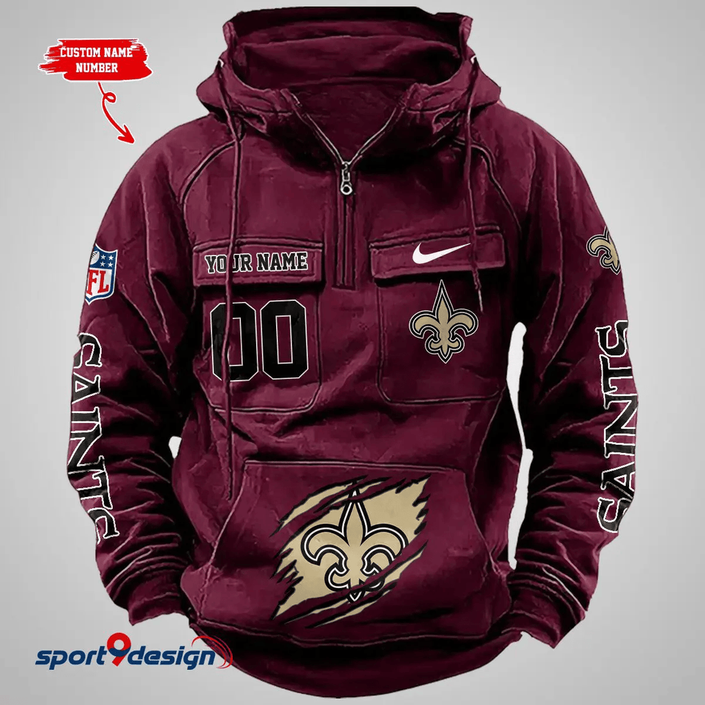 New Orleans Saints Vintage Men Hoodie AZVMHD164