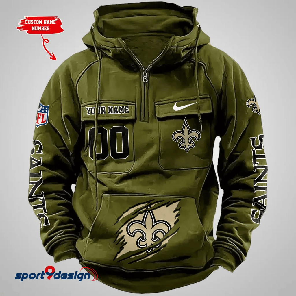 New Orleans Saints Vintage Men Hoodie AZVMHD164