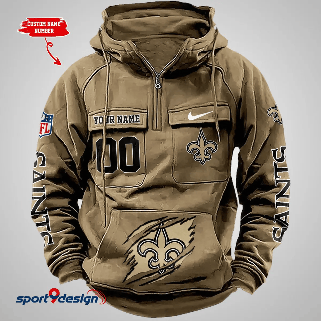New Orleans Saints Vintage Men Hoodie AZVMHD164