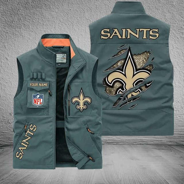 New Orleans Saints Sleeveless Jacket Multicolor S9SLJK053