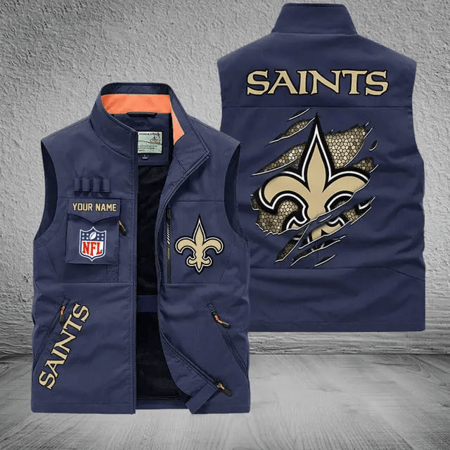 New Orleans Saints Sleeveless Jacket Multicolor S9SLJK053