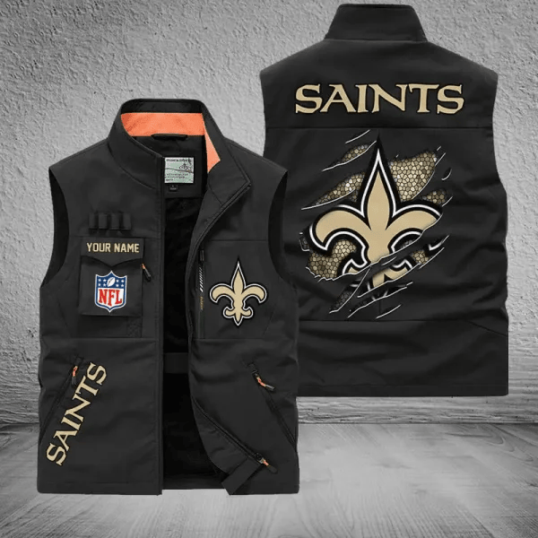 New Orleans Saints Sleeveless Jacket Multicolor S9SLJK053
