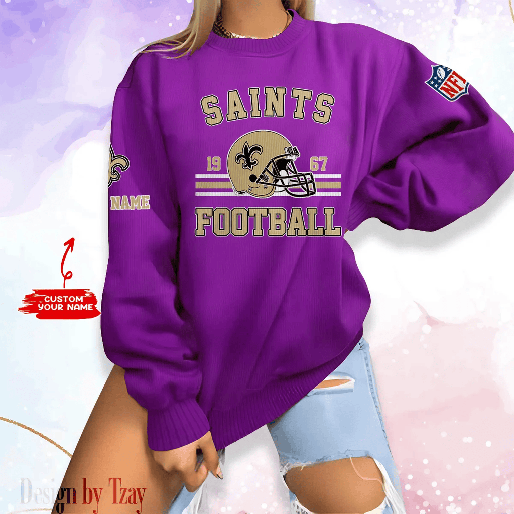 New Orleans Saints Personalized Fashion Design New Woolen Sweater BGSWT239
