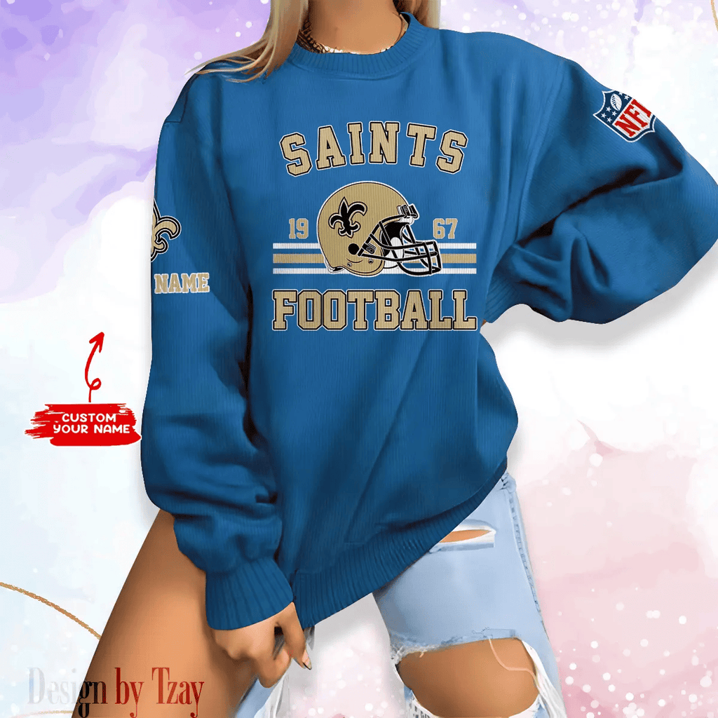 New Orleans Saints Personalized Fashion Design New Woolen Sweater BGSWT239