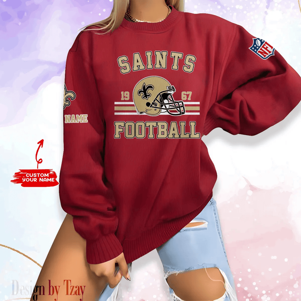 New Orleans Saints Personalized Fashion Design New Woolen Sweater BGSWT239