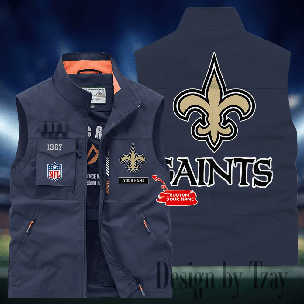 New Orleans Saints Sleeveless Jacket Multicolor S9SLJK120