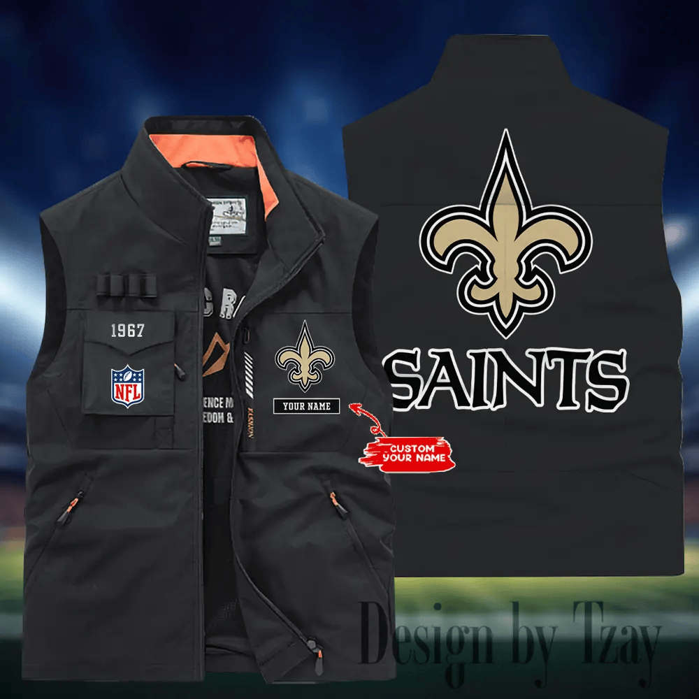 New Orleans Saints Sleeveless Jacket Multicolor S9SLJK120