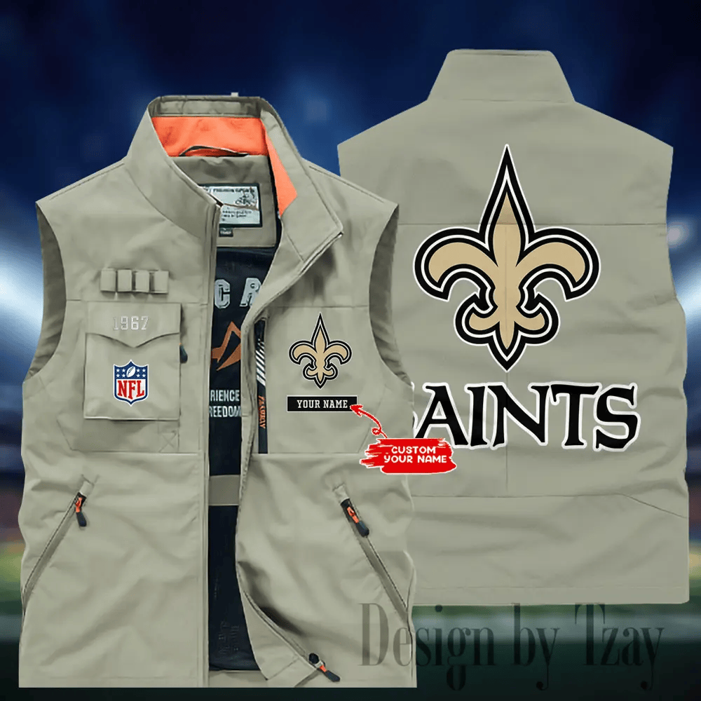 New Orleans Saints Sleeveless Jacket Multicolor S9SLJK120
