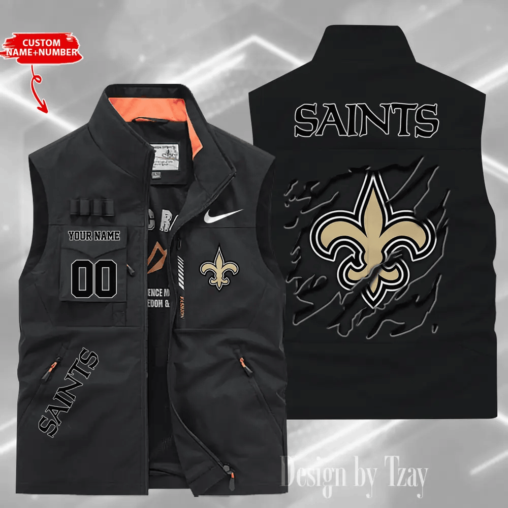 New Orleans Saints Sleeveless Jacket Multicolor S9SLJK088