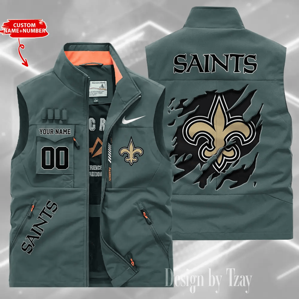 New Orleans Saints Sleeveless Jacket Multicolor S9SLJK088