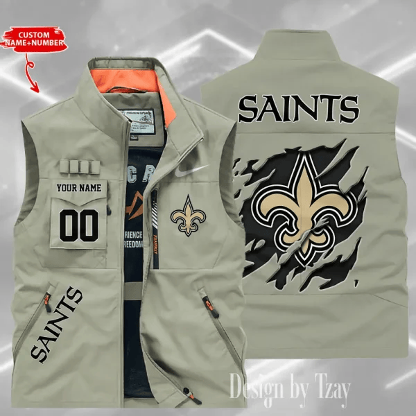 New Orleans Saints Sleeveless Jacket Multicolor S9SLJK088