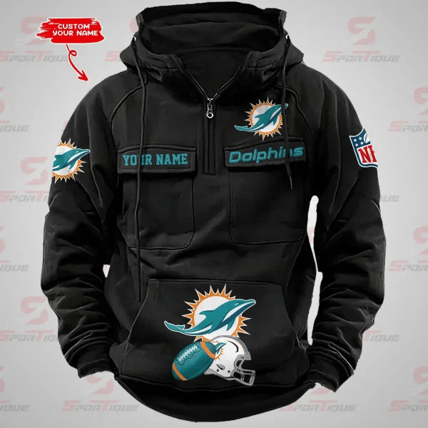 Miami Dolphins Vintage Men Hoodie AZVMHD370
