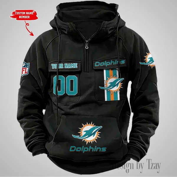 Miami Dolphins Vintage Men Hoodie DV2 AZVMHD431