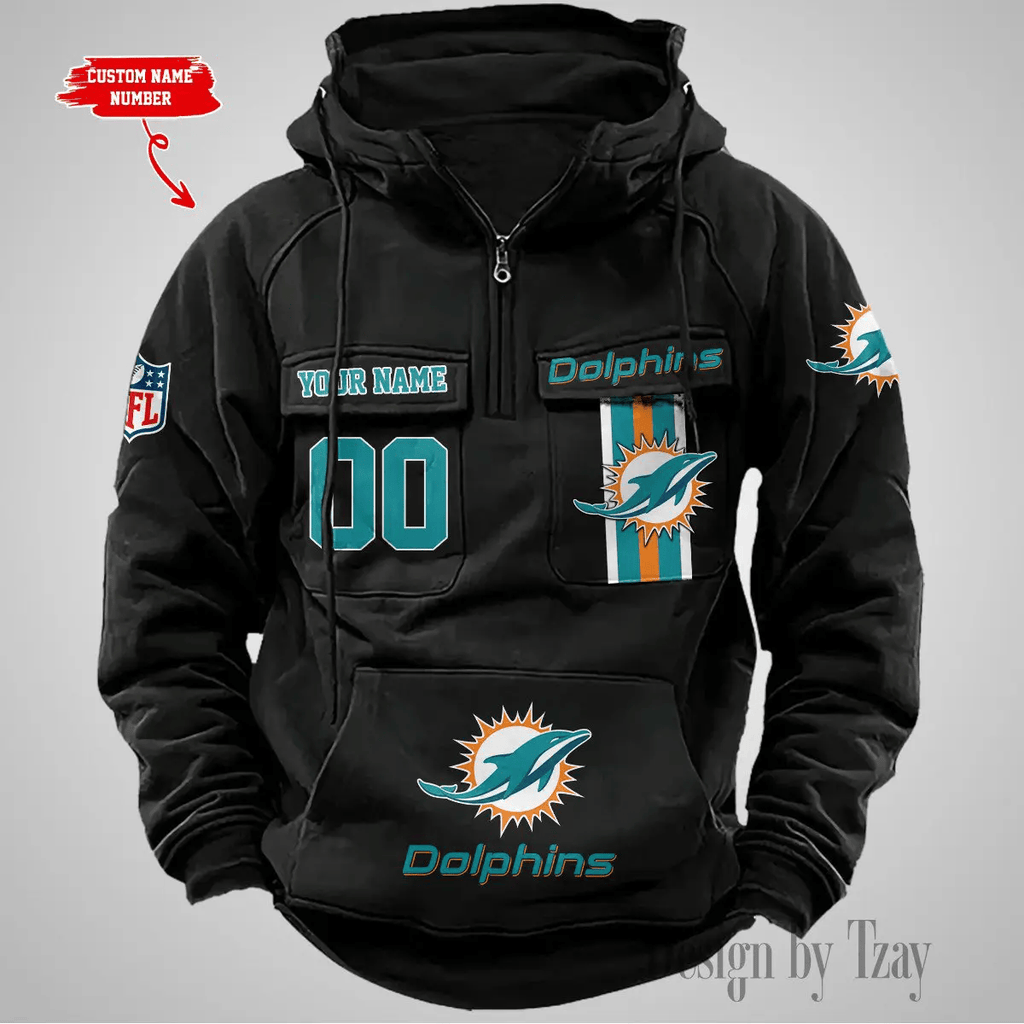 Miami Dolphins Vintage Men Hoodie DV2 AZVMHD431