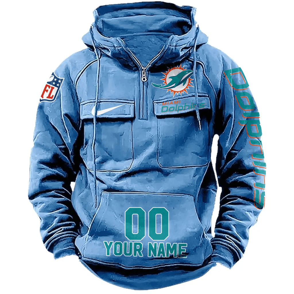 Miami Dolphins Vintage Men Hoodie AZVMHD081