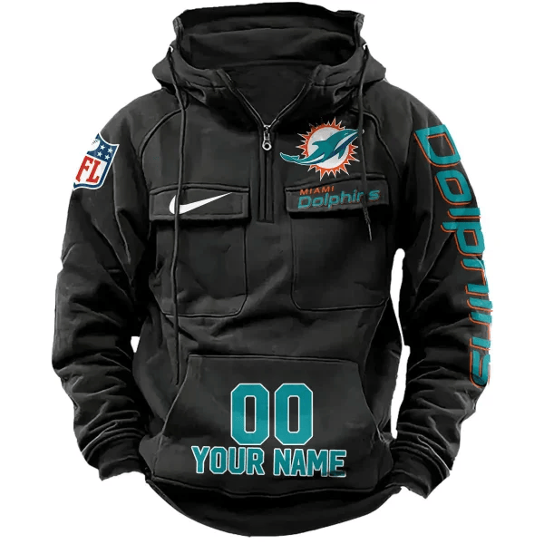 Miami Dolphins Vintage Men Hoodie AZVMHD081