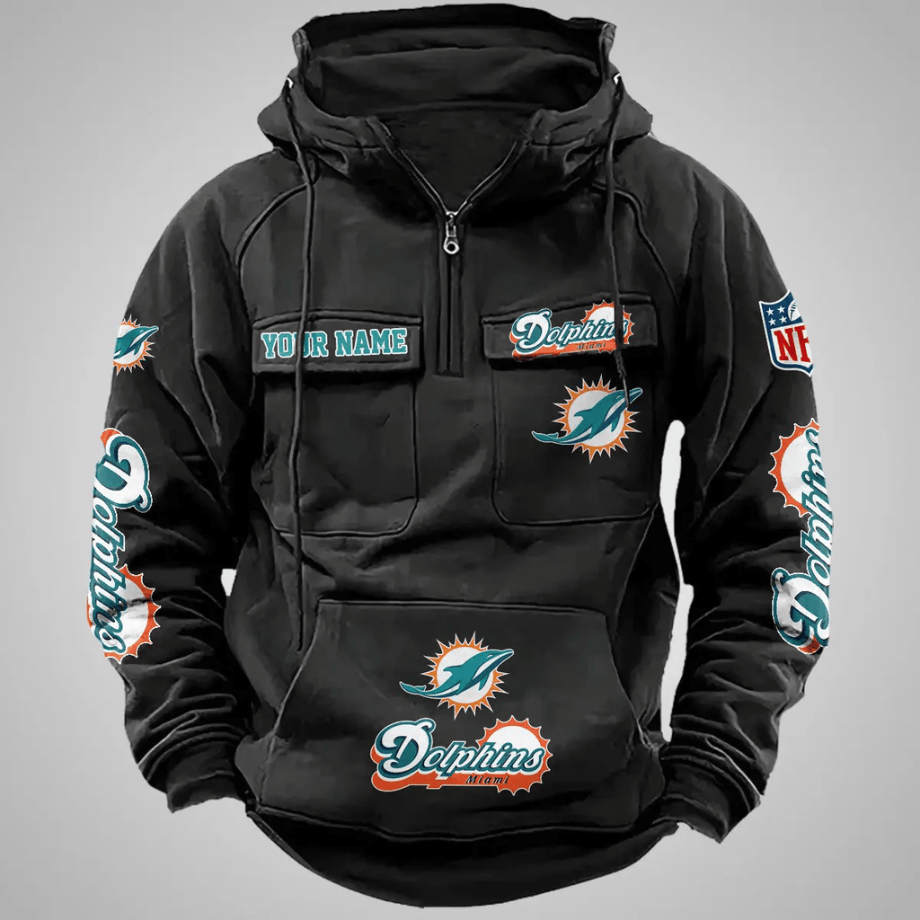 Miami Dolphins Vintage Men Hoodie AZVMHD101
