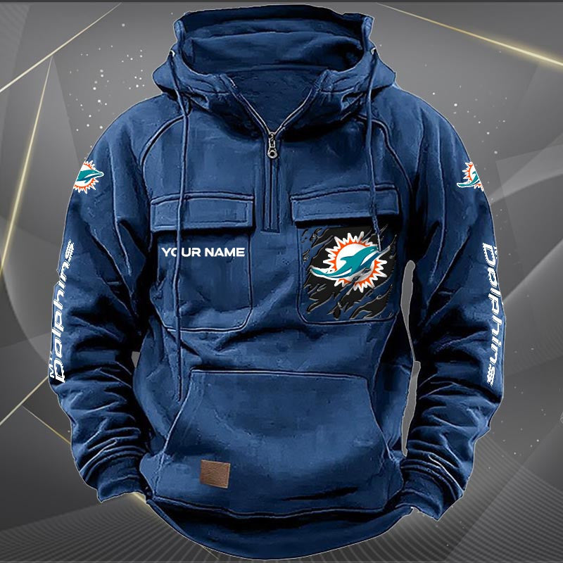 Miami Dolphins Vintage Men Hoodie KDAMB43664