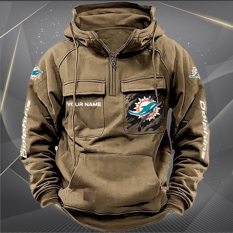 Miami Dolphins Vintage Men Hoodie KDAMB43664