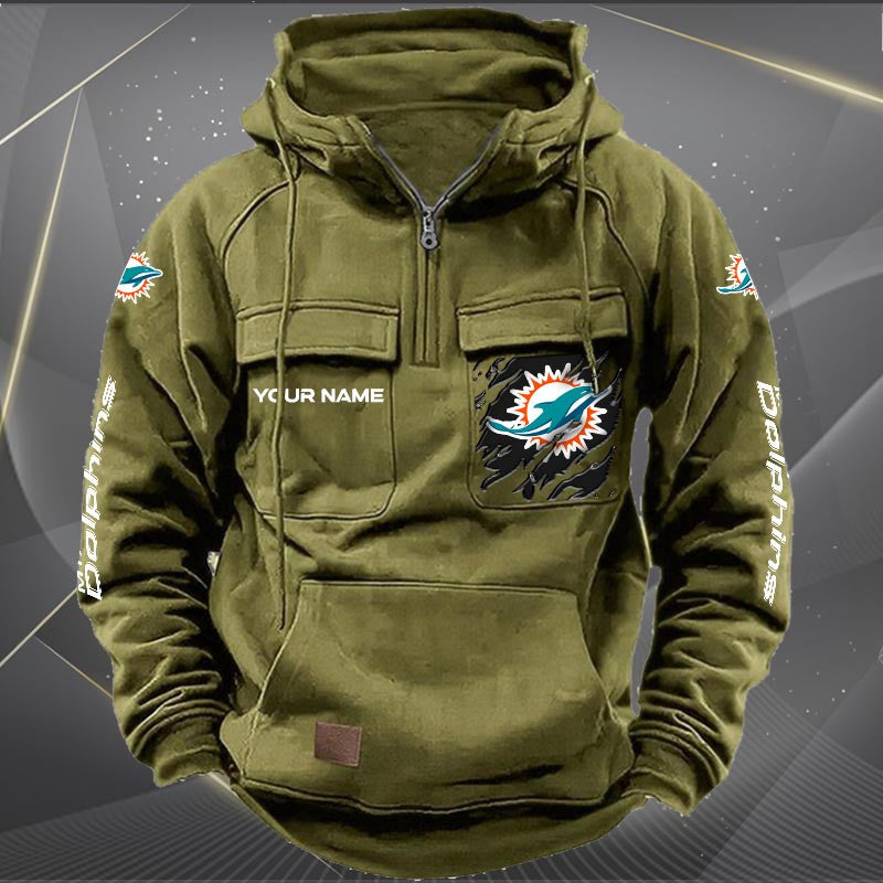 Miami Dolphins Vintage Men Hoodie KDAMB43664